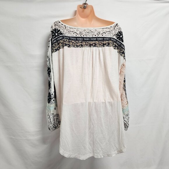 Free People Tripoli Boho Relaxed Top Blouse Shirt Women Size S - Picture 7 of 14